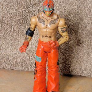 WWE Rey Mysterio Action Figure Flex Force Smash Scenes Flip Kickin Mattel 2010